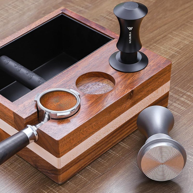 YMWVH Espresso Tamper 53.3mm with 20lb/30lbs Replacement Springs Tamper Black, Professional Barista Coffee Tamper With 100% Stainless Steel Ripple Base, Compatible with Breville 54mm Portafilter - Image 5